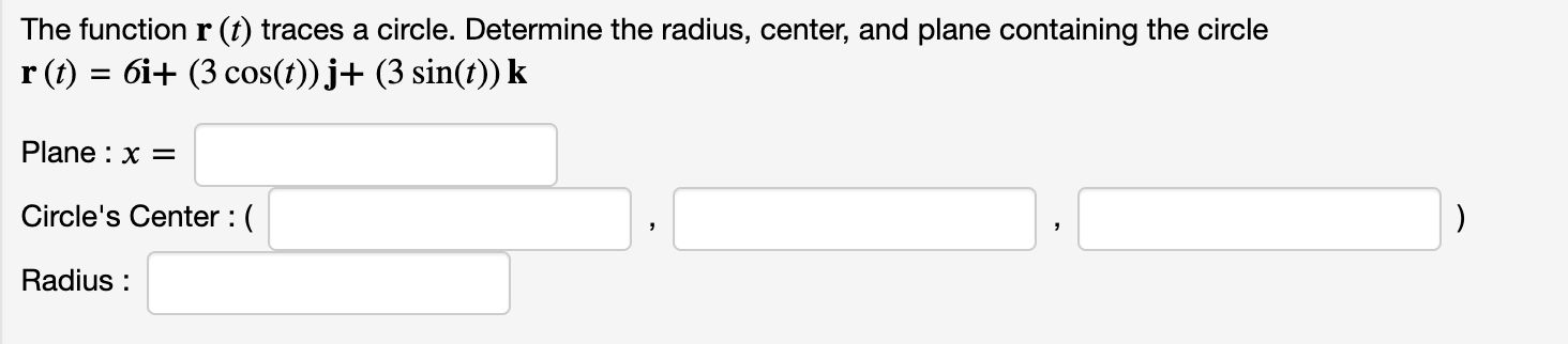 Solved Find a parametrization of the circle of radius 6 with | Chegg.com