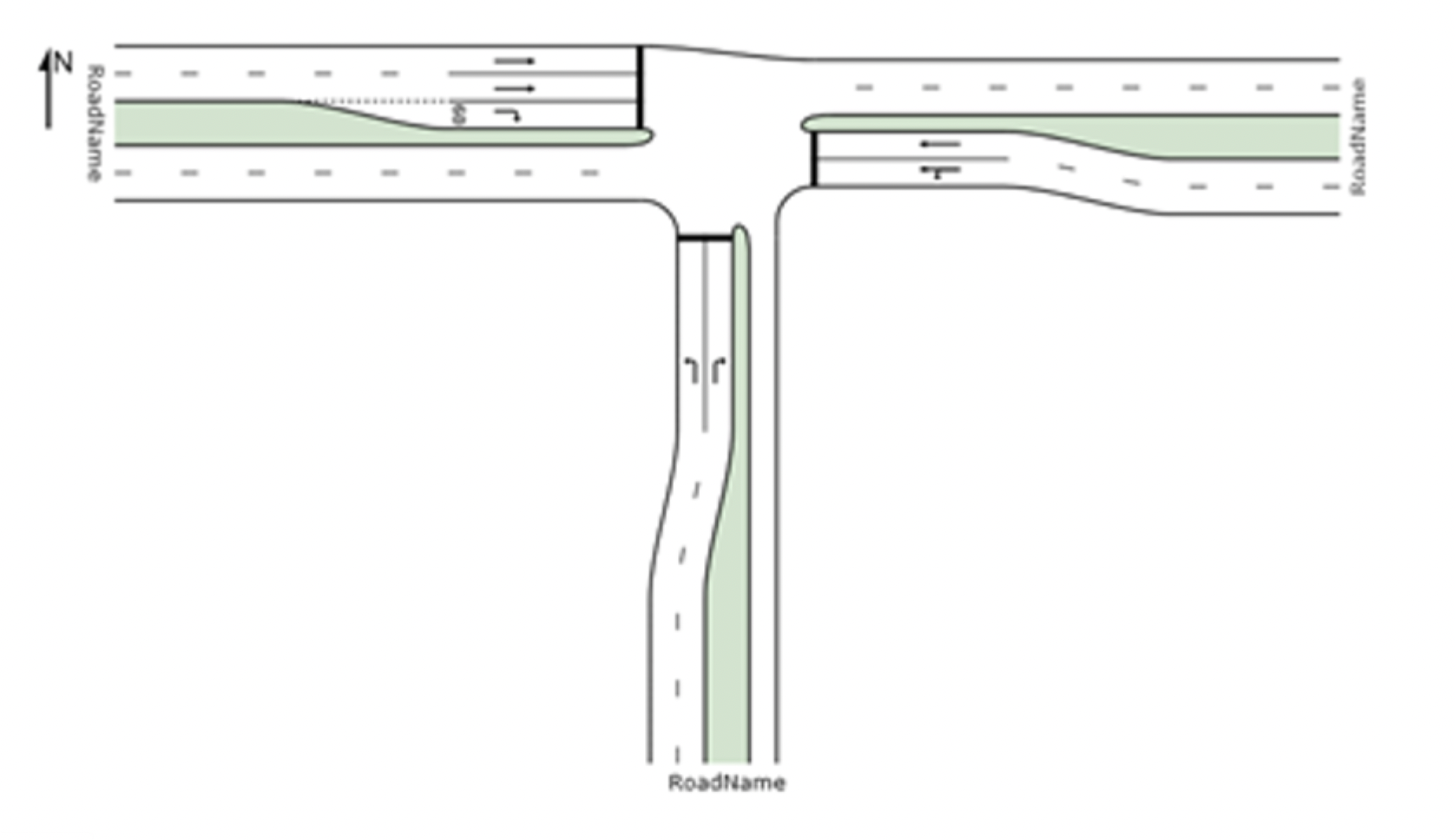 Solved The three figures below show the intersection layout, | Chegg.com