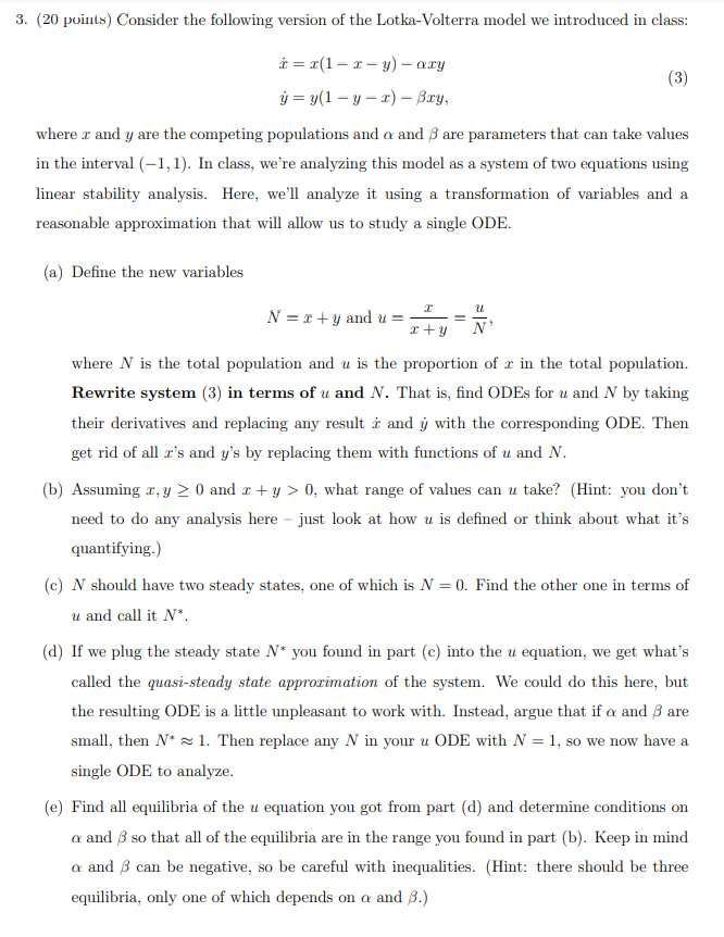 Solved 3. (20 points) Consider the following version of the | Chegg.com