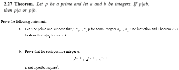 Solved 2.27 Theorem. Let P Be A Prime And Let A And B Be | Chegg.com