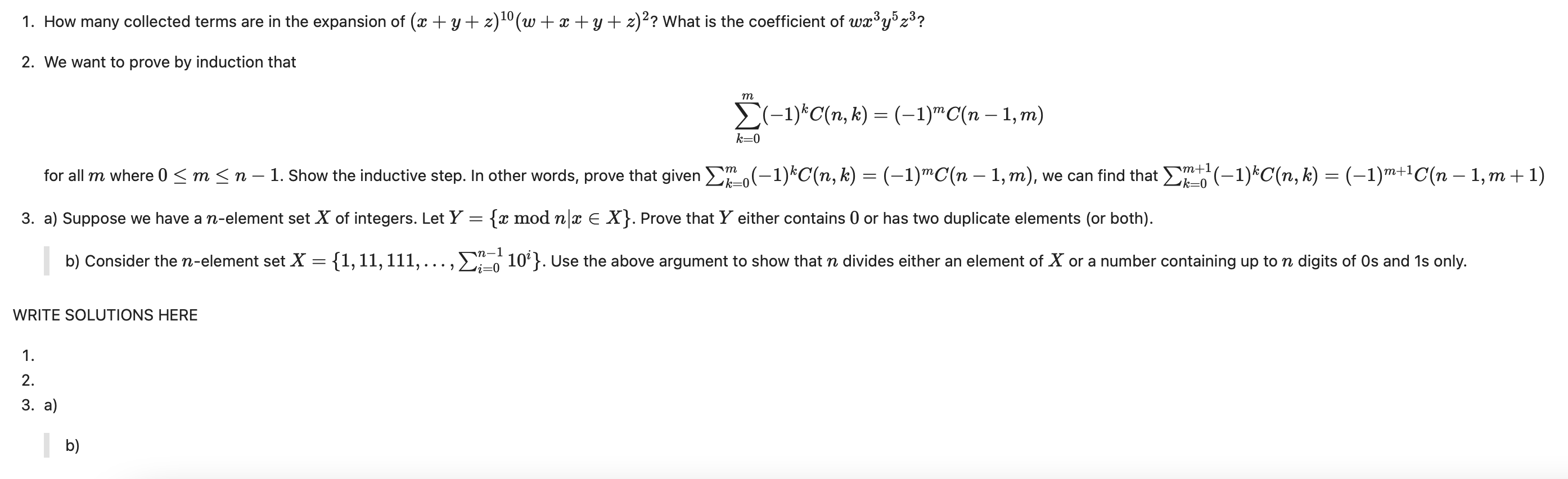 Solved 1. How many collected terms are in the expansion of