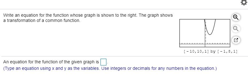 Solved Write an equation for the function whose graph is | Chegg.com