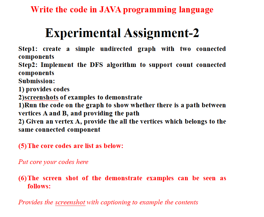 Solved Write the code in java programming language and | Chegg.com
