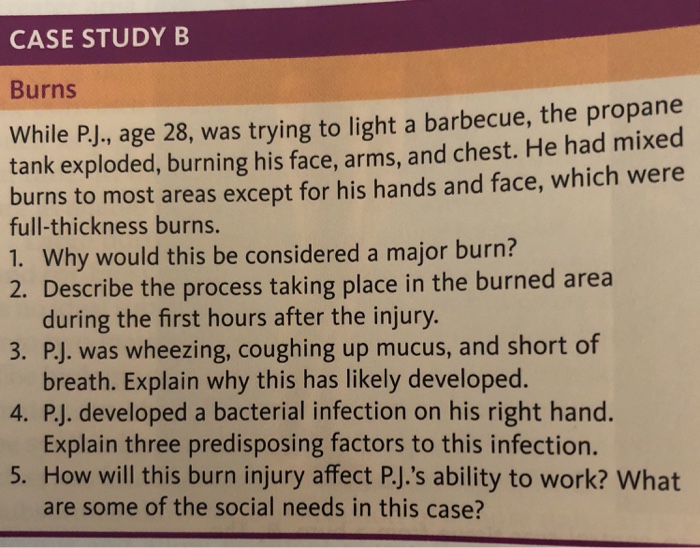 case study burn victim answers