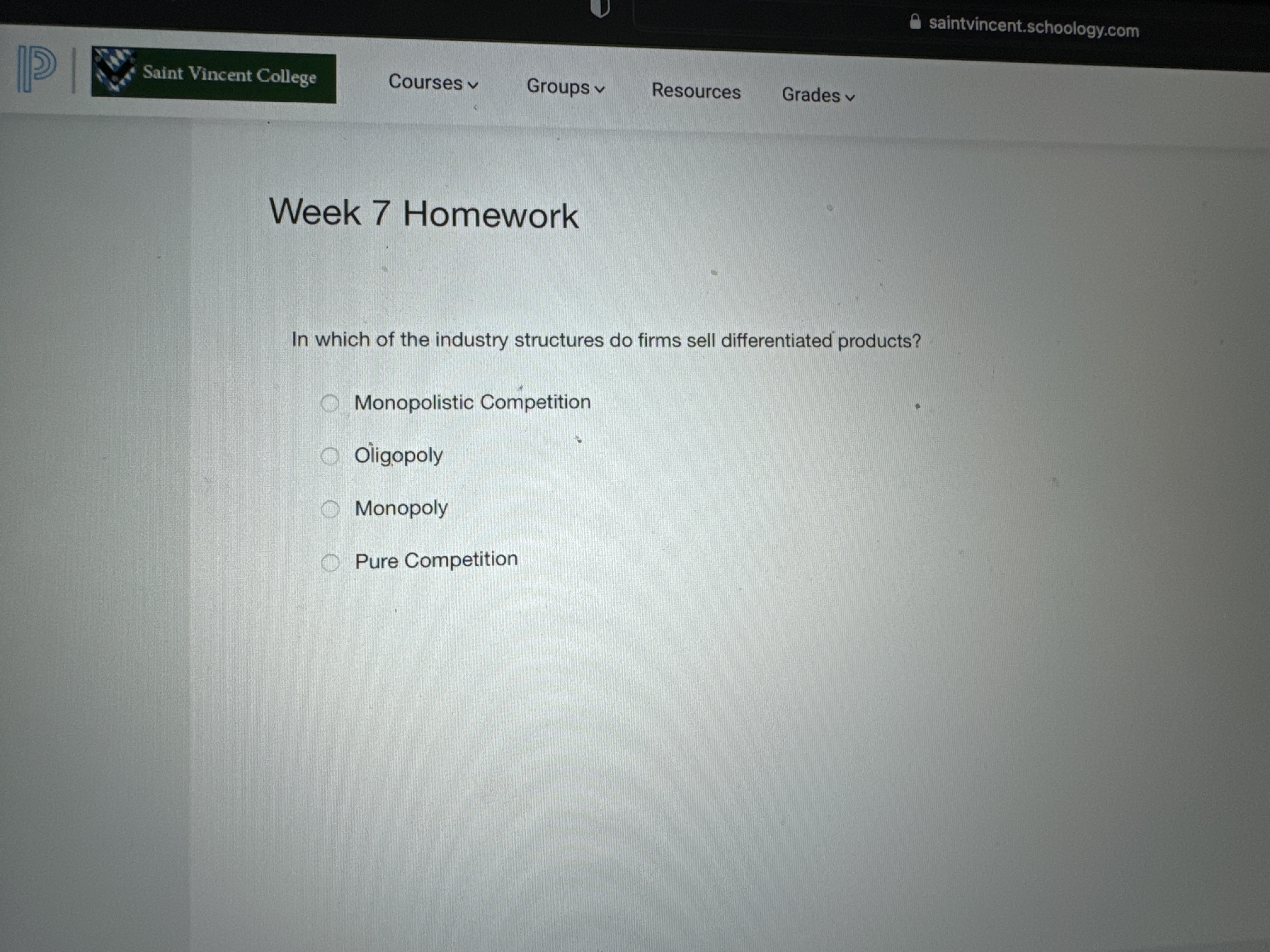 Solved Week 7 ﻿HomeworkIn which of the industry structures | Chegg.com