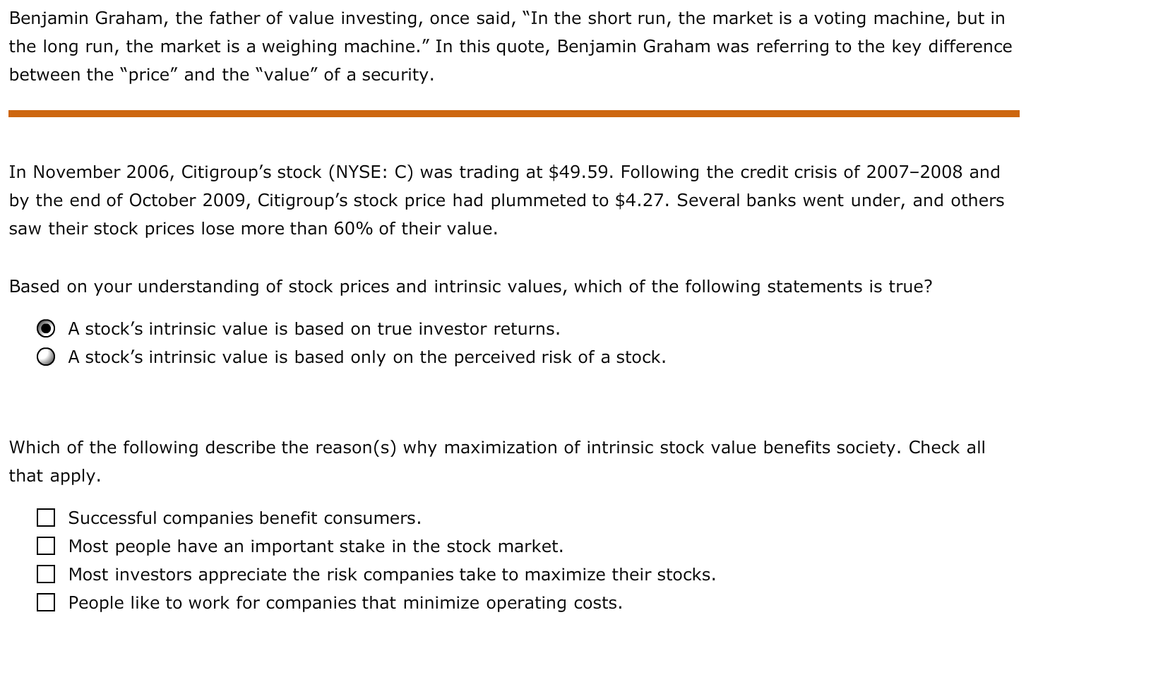 Solved Benjamin Graham, the father of value investing, once