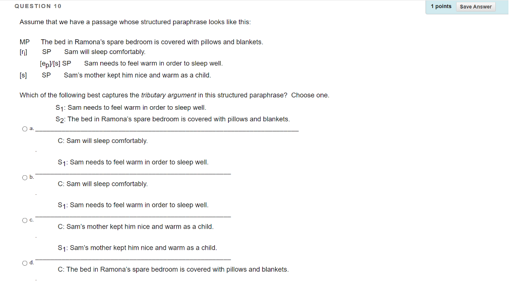 Solved QUESTION 10 1 points Save Answer Assume that we have | Chegg.com