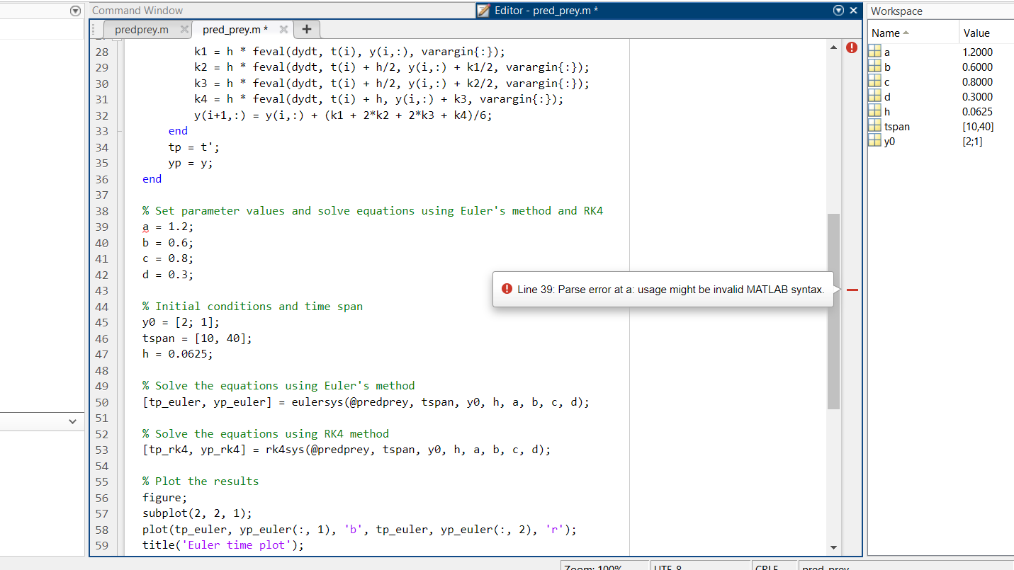 Solved Based on the case study of Predator-Prey models & | Chegg.com