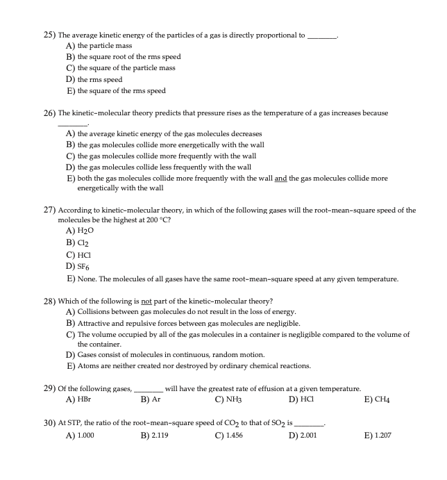 solved-25-the-average-kinetic-energy-of-the-particles-of-a-chegg