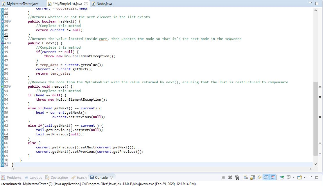 PROBLEM 1 Using the generic classes Node.java and | Chegg.com