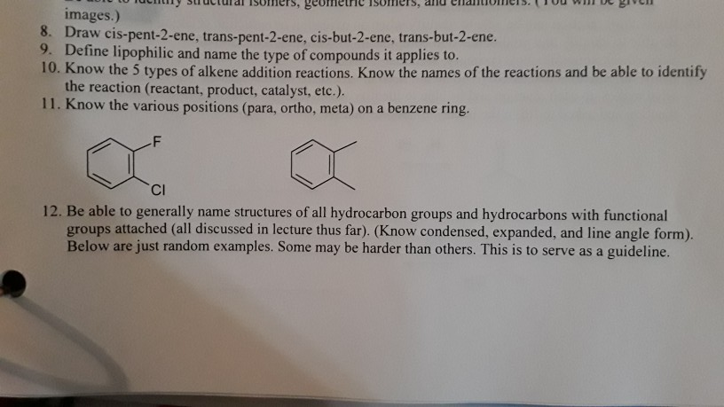 draw the cis and trans structure of pent 2 ene