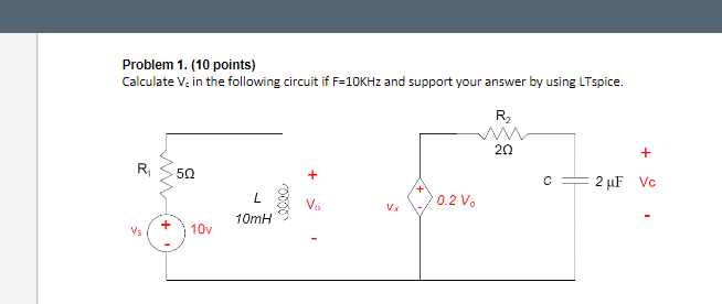 Solved Problem 1. (10 Points) Calculate V. In The Following 