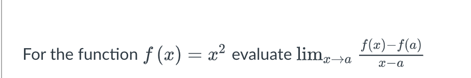 Solved For The Function F(x)=x2 Evaluate 