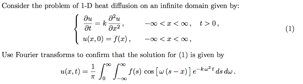 Solved Consider the problem of 1-D heat diffusion on an | Chegg.com