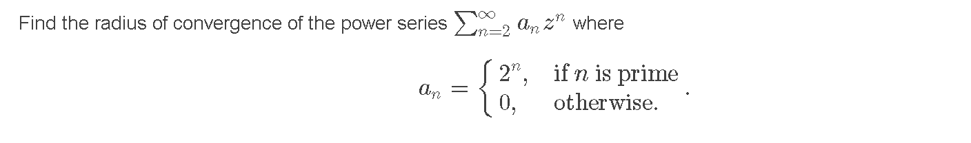 Solved Find the radius of convergence of the power series | Chegg.com