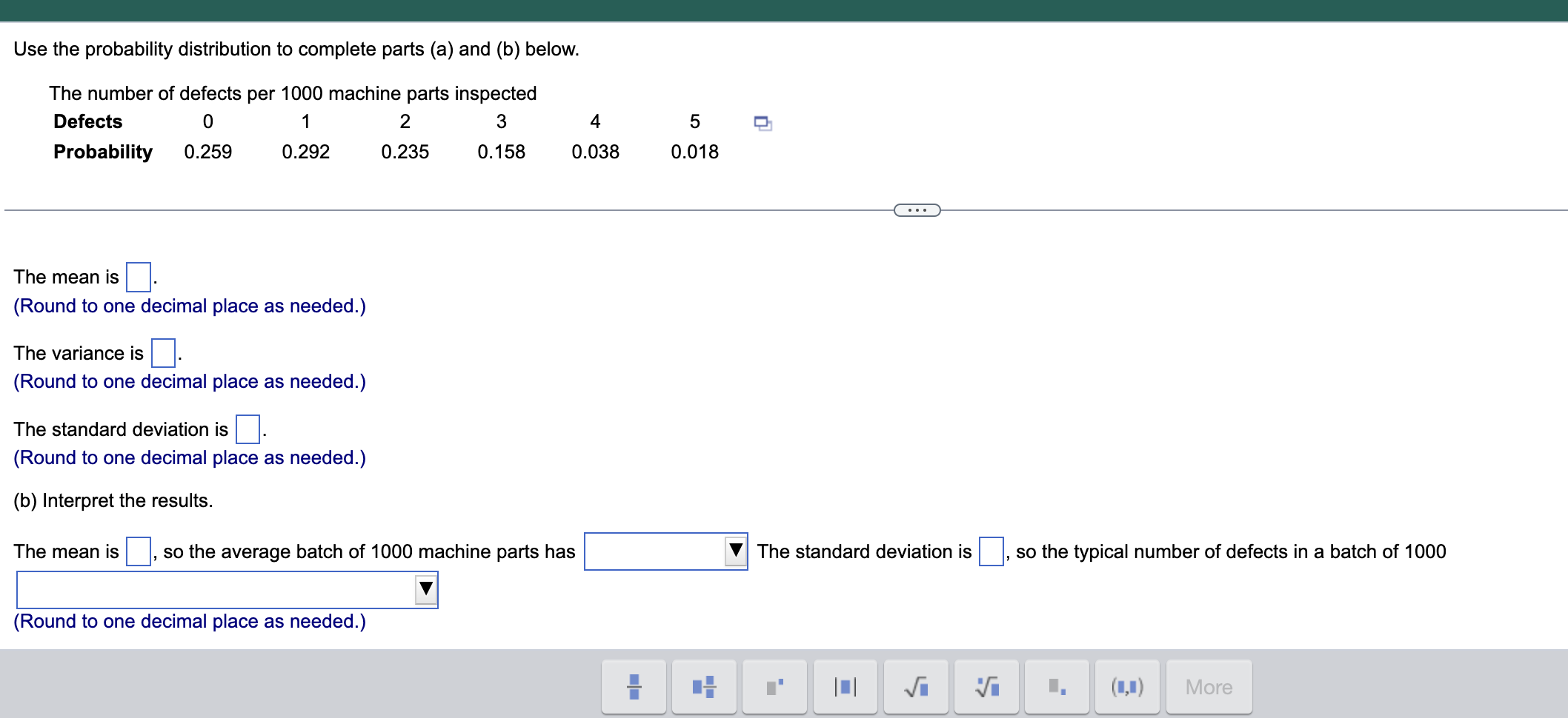 Solved Use the probability distribution to complete parts | Chegg.com