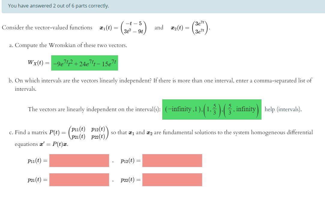 Solved consider the vector valued functions | Chegg.com