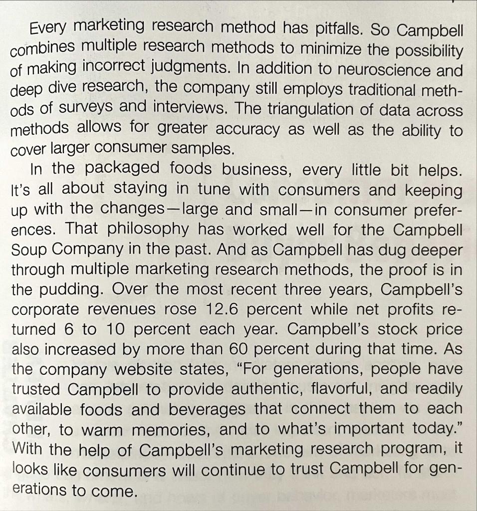 campbell soup company case study questions and answers