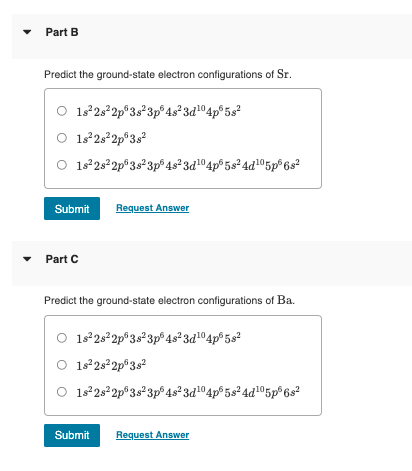 Solved Part B Predict The Ground-state Electron | Chegg.com