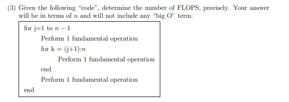 Solved (3) Given the following "code”, determine the number | Chegg.com