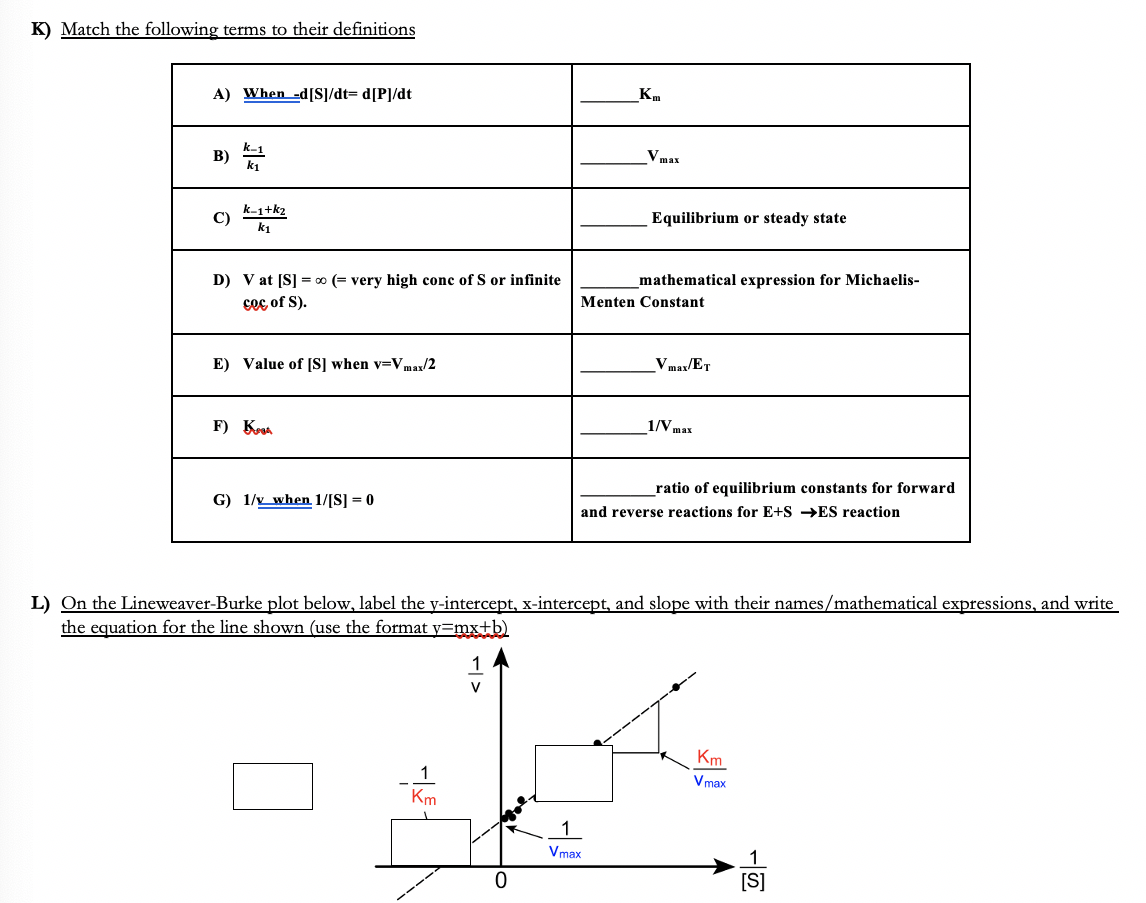 K Match The Following Terms To Their Definitions A Chegg Com
