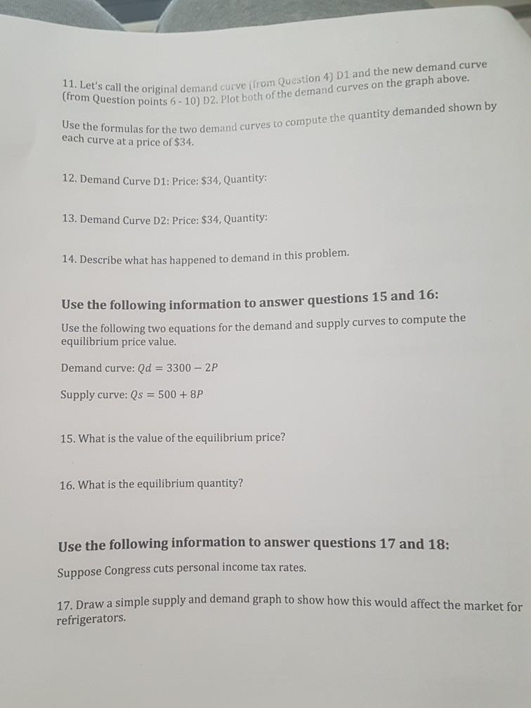 Solved Use the following graph to answer questions 1 through | Chegg.com