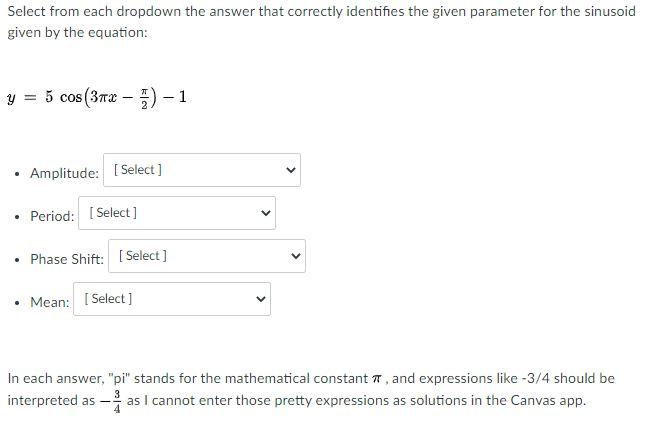 Solved Select from each dropdown the answer that correctly | Chegg.com