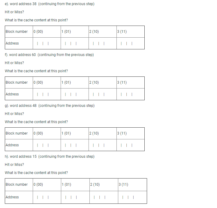 Solved 4. (4pts) Assume that you have a direct-mapped cache | Chegg.com
