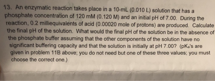 Solved matic reaction takes place in a 10-mL (0.010 L) | Chegg.com