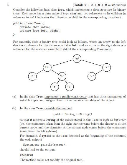 Solved 4. (Total: 2 + 8 + 9 + 9 = 28 marks) Consider the | Chegg.com