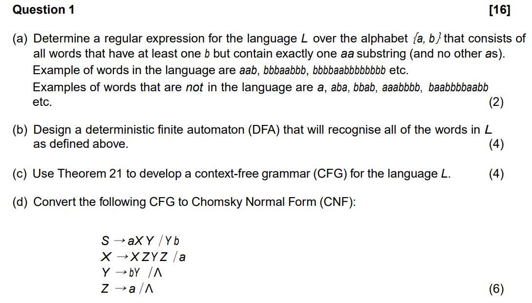 Solved (a) Determine A Regular Expression For The Language L | Chegg.com