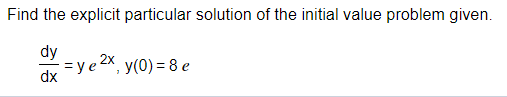 Solved Find the explicit particular solution of the initial | Chegg.com