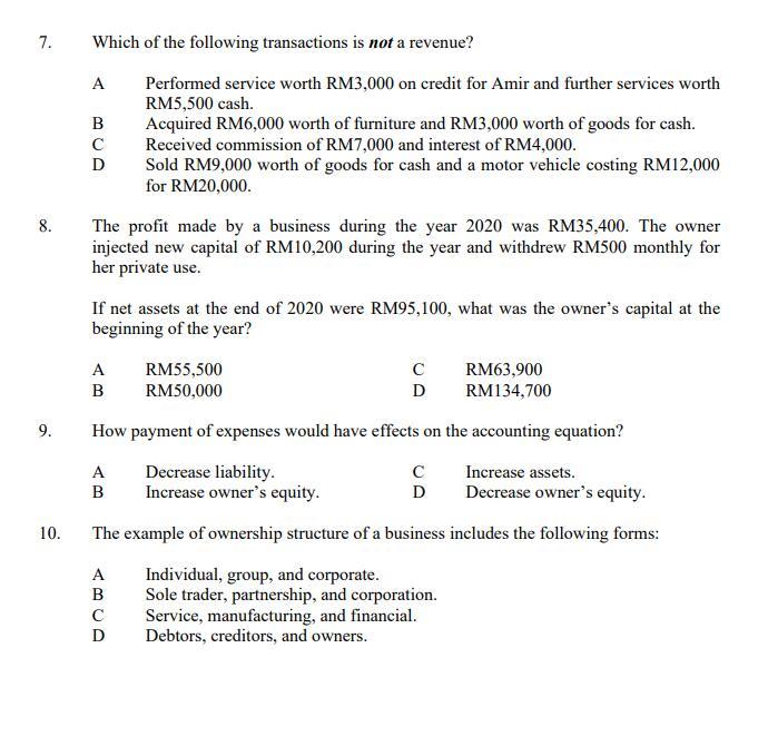 Solved Answer all multiple-choice questions in the answer | Chegg.com