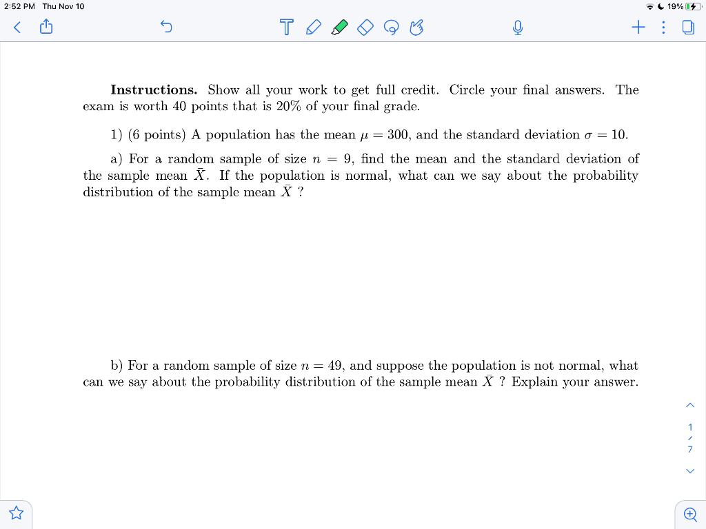 Solved Instructions. Show all your work to get full credit. | Chegg.com