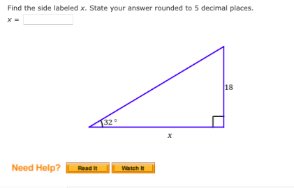 Solved Solve the right triangle. A Find the length of the | Chegg.com