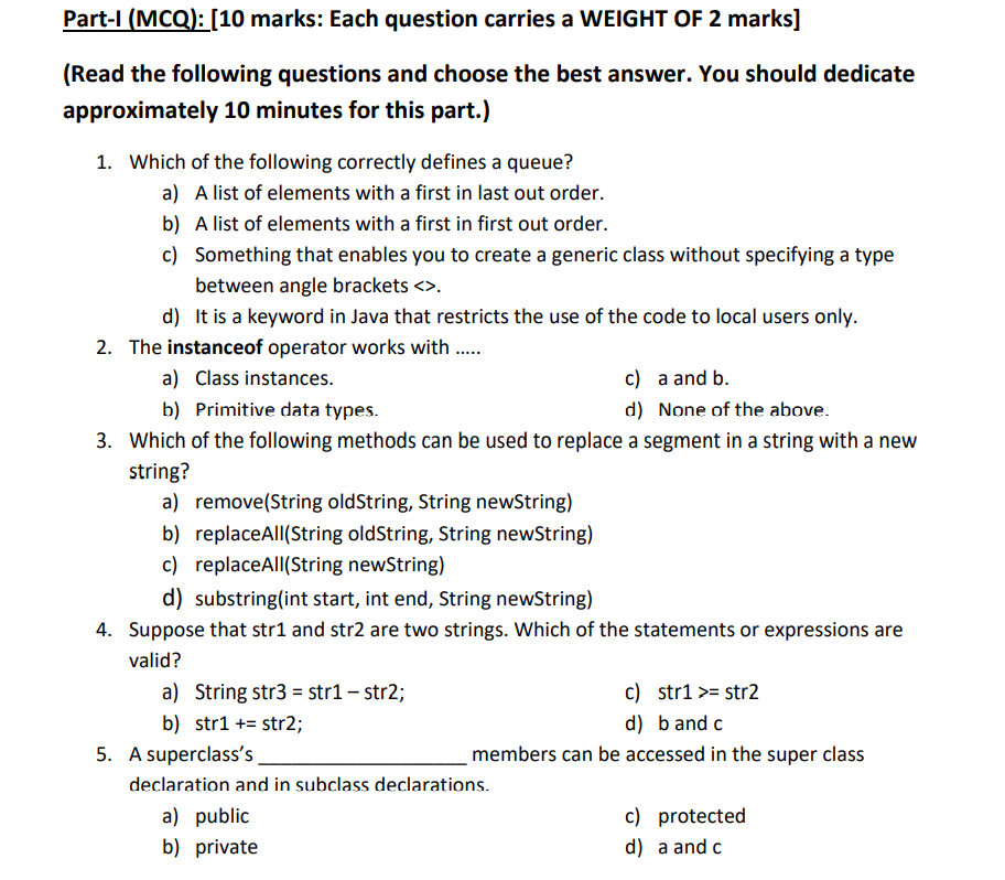 Solved (Read The Following Questions And Choose The Best | Chegg.com