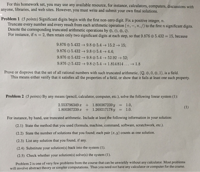 Solved For This Homework Set, You May Use Any Available | Chegg.com