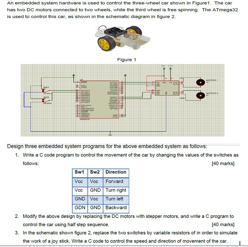 An embedded system hardware is used to control the | Chegg.com