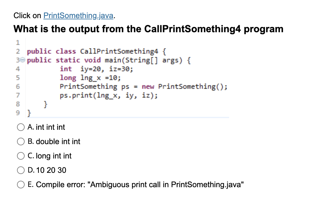 Solved Use Java Programming And Use This Image To Answer The | Chegg.com