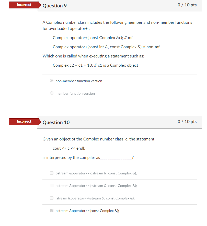 Solved Incorrect Question 7 0 / 10 pts For the Complex | Chegg.com