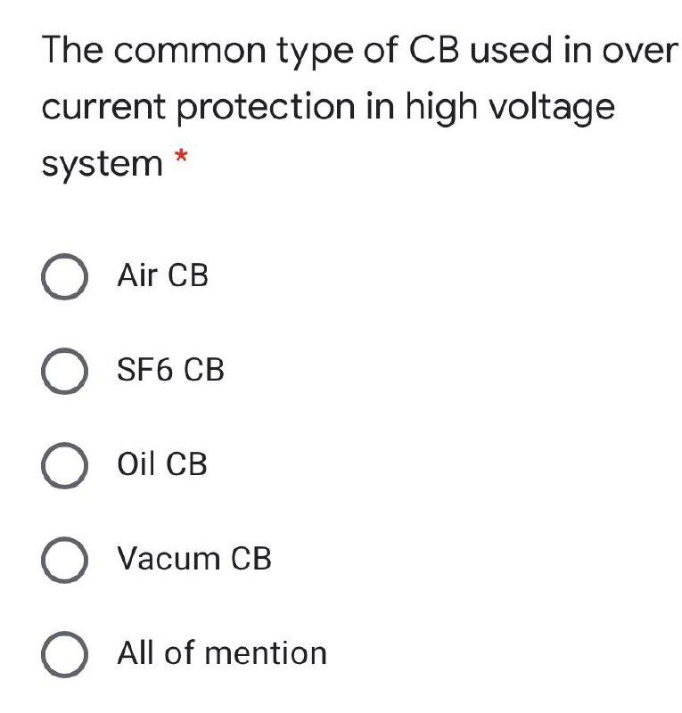 Solved The common type of CB used in over current protection | Chegg.com