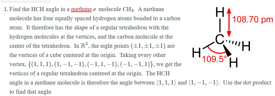 methane molecular structure