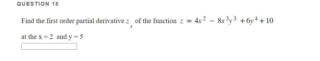 Solved Find The First Order Partial Derivatives Fx And Fy Of