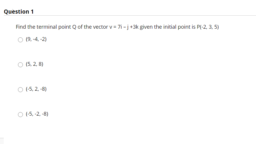 Solved Which Of The Points P 4 2 6 And Q 6 3 2 Chegg Com