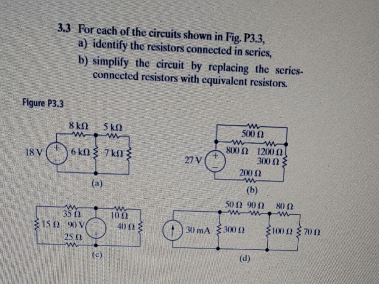 Solved 3.3 For Each Of The Circuits Shown In Fig. P3.3, A) | Chegg.com