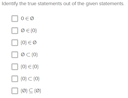 Solved Identify the true statements out of the given | Chegg.com