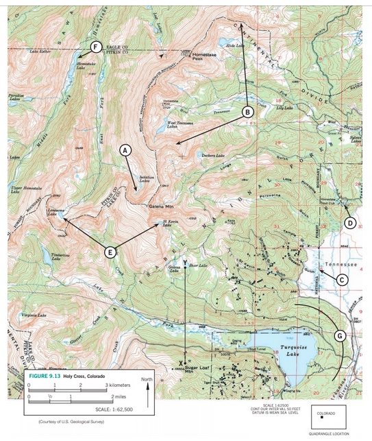 Solved 1) What is the total relief for the map? 2) What is | Chegg.com