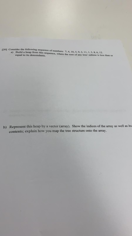 Solved (201 Consider the following sequence of numbers: 7.4. | Chegg.com