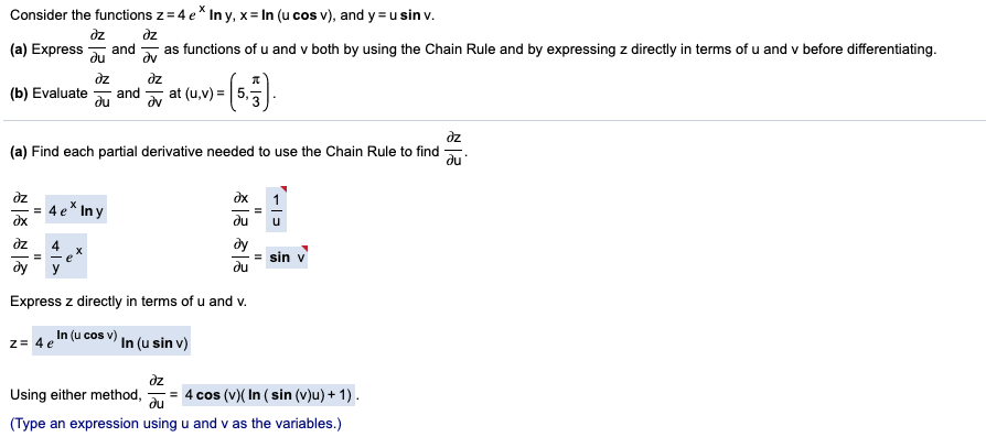 Solved Consider The Functions Z 4 E In Y X In U Co Chegg Com