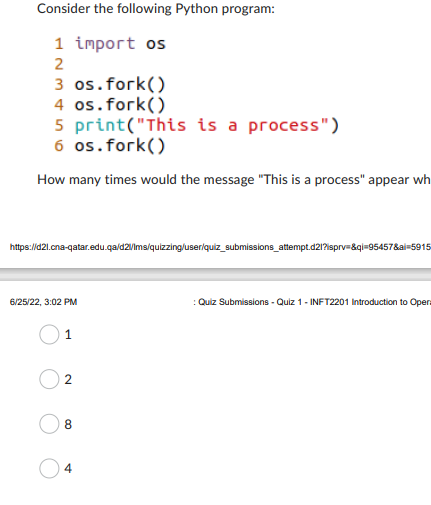Consider the following Python program: 1 import os 2 | Chegg.com